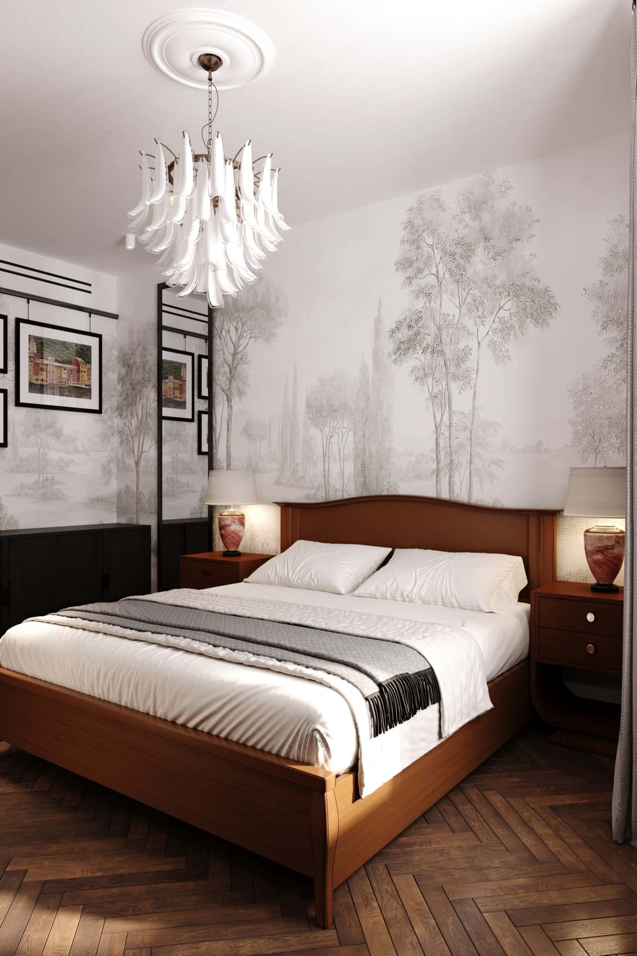 Дизайн и ремонт квартиры в ЖК Врубеля 4 — Дух Монмартра, 101 м2. Спальня, фото 13