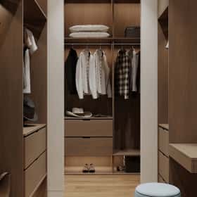 Объятия моря. Дизайн и ремонт квартиры 91м2 ЖК Событие в современном эко-стиле. Гардеробная, фото 01