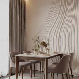 Фотографии кухонь-гостиных. Со вкусом кофе. Дизайн и ремонт квартиры 120м2 в ЖК iLove в современном стиле. Кухня-гостиная, фото 05.