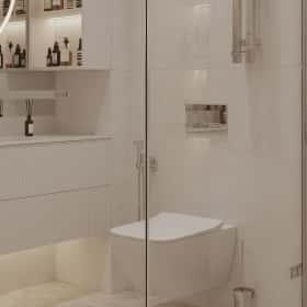 Алгоритм комфорта. Дизайн и ремонт квартиры 64м2 ЖК Дом Достижение в неоклассике. Санузел, фото 03