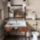 Ванная в стиле эклектика в деревянном доме. Дизайн и ремонт дома в ЖК «Мишино» — Яркий взгляд на вещи. Фото 063