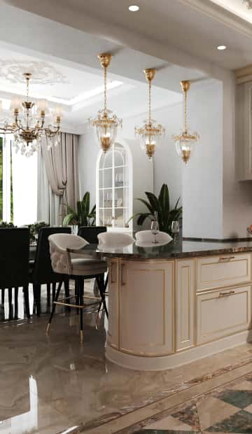 Обеденную группу расположили у окна