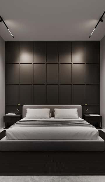 Изысканный монохром. Дизайн и ремонт таунхауса 164м2 в КП Бристоль в неоклассическом стиле. 1 этаж Гостевая, фото 01