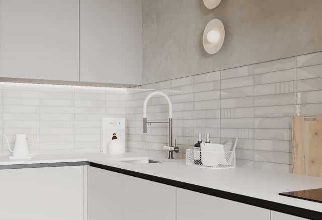 Фотографии кухонь-гостиных. Скандинавский акцент. Дизайн и ремонт квартиры 95м2 ЖК Садовые кварталы в современном стиле. Кухня-гостиная, фото 03.