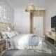 Современная спальня с деталями оттенков лилового и малинового цвета. Дизайн и ремонт спален в разных стилях. Фото 024