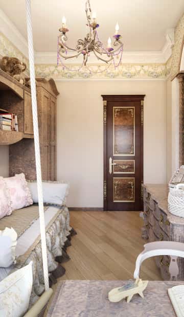 Комод из натурального дерева с разводами для роскошного интерьера