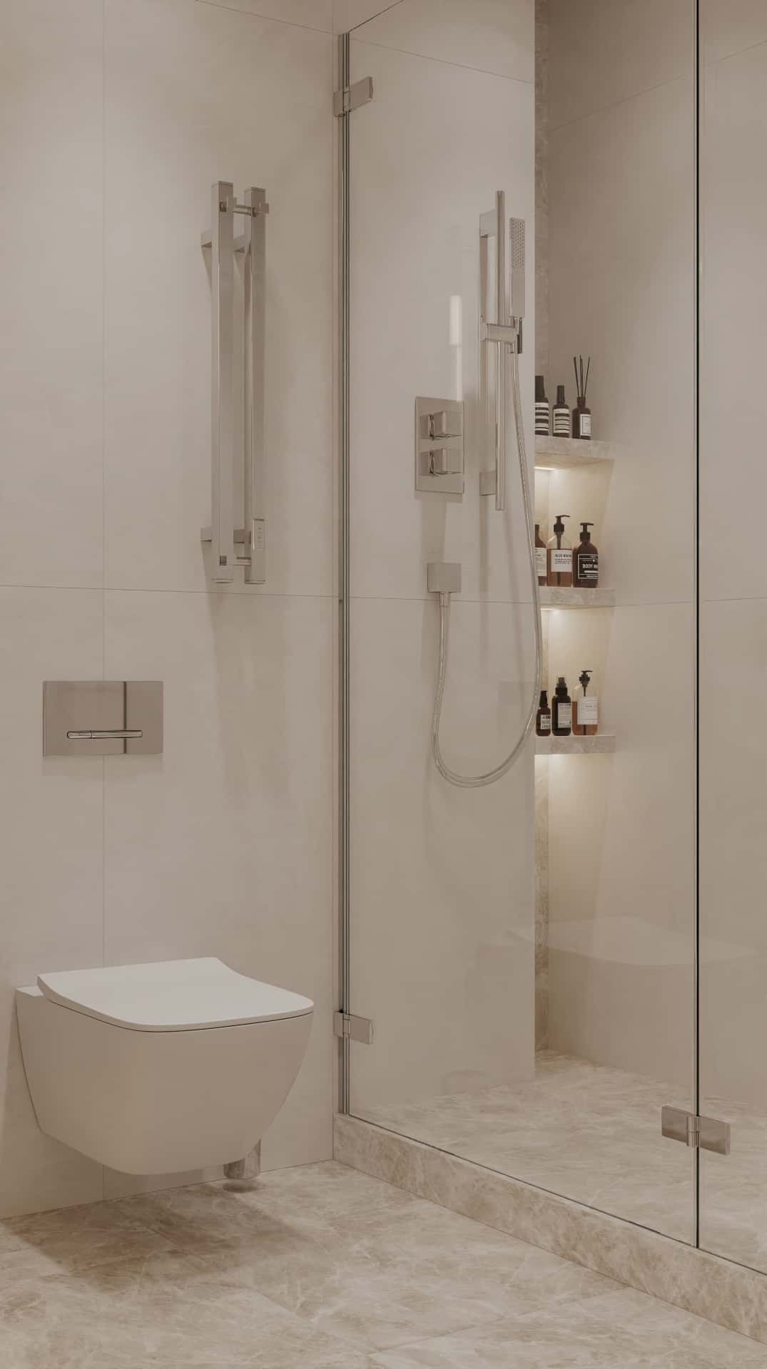 Дизайн и ремонт квартиры в ЖК Дом Достижение — Алгоритм комфорта, 64 м2. Санузел, фото 4