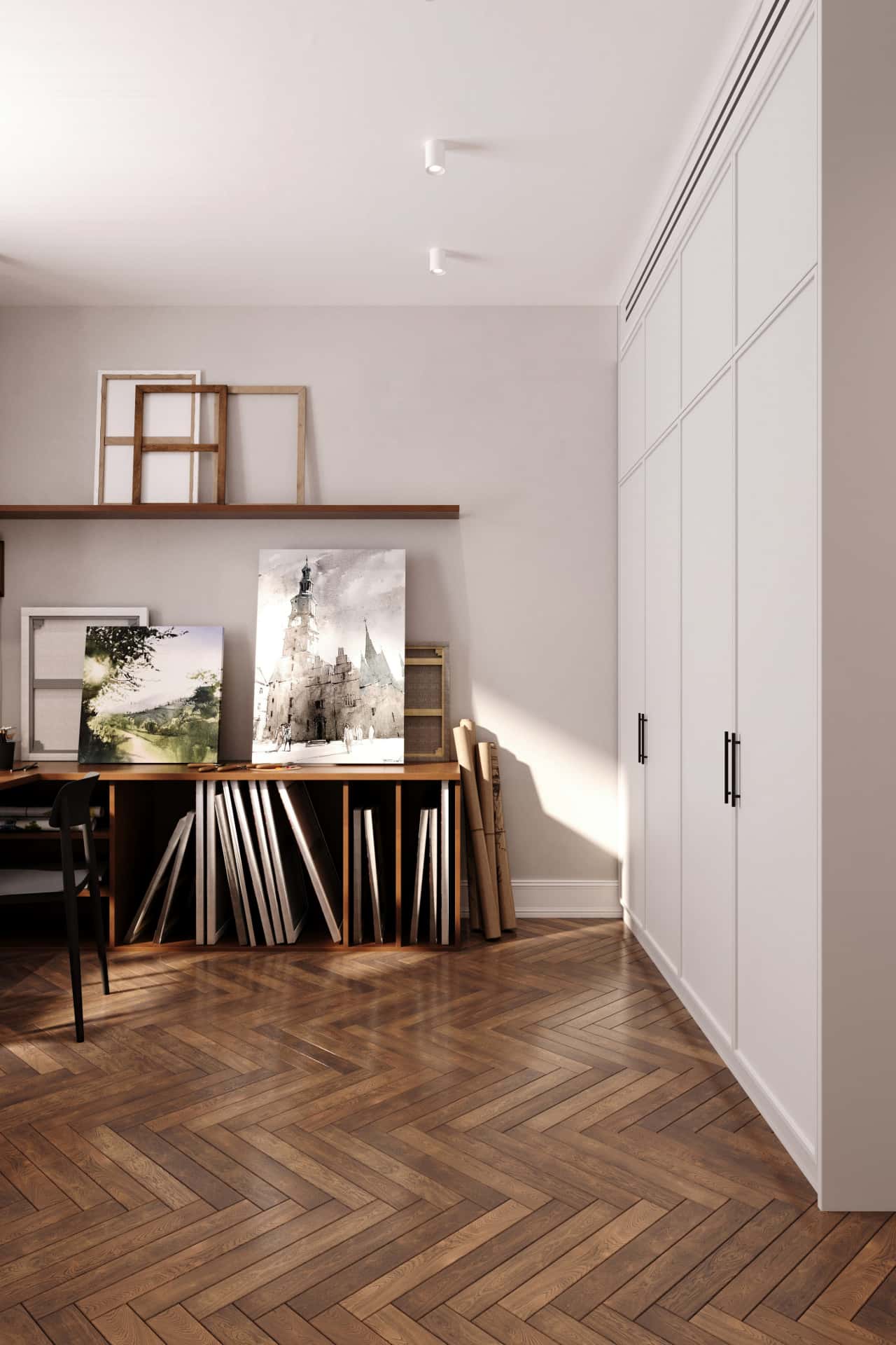 Дизайн и ремонт квартиры в ЖК Врубеля 4 — Дух Монмартра, 101 м2. Мастерская, фото 7