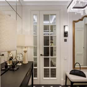 Американская классика. Дизайн и ремонт квартиры 119м2 ЖК Диалог в американском классическом стиле. Прихожая и холл, фото 01