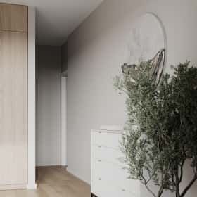 Скандинавский акцент. Дизайн и ремонт квартиры 95м2 ЖК Садовые кварталы в современном стиле. Мастер-спальня, фото 04