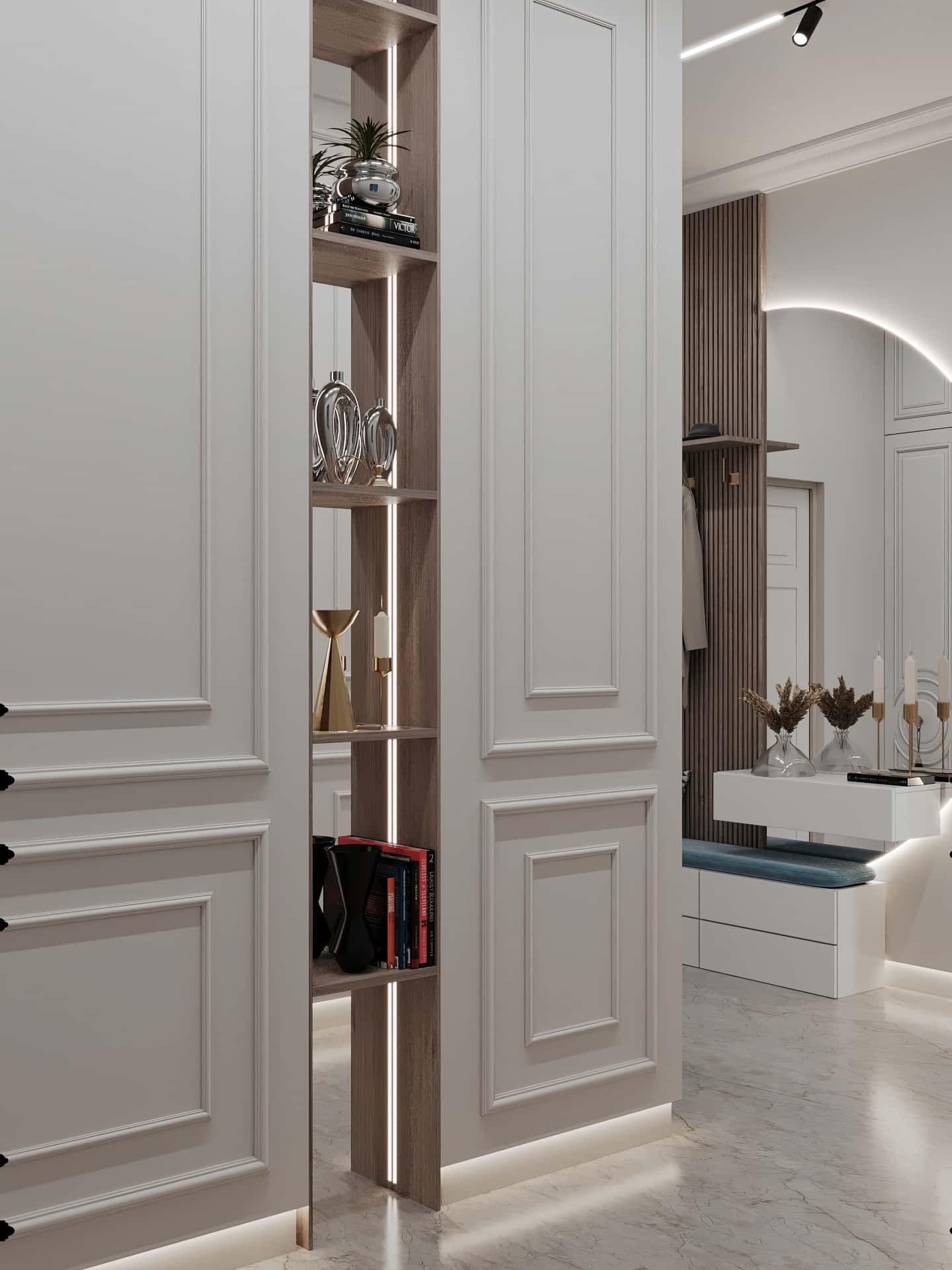 Дизайн и ремонт квартиры в ЖК Вереск — Удобство со вкусом, 88 м2. Прихожая и коридор, фото 7