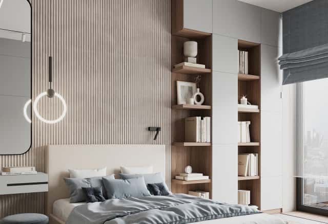 Фотографии помещений в стиле минимализм. Утончённая простота. Дизайн и ремонт квартиры 123м2 ЖК Джаз в стиле современный минимализм. Комната девочки, фото 02.