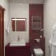 Бардовая плитка в ванной комнате придает ей света. Дизайн и ремонт квартиры в ЖК «RedSide» — Поэтичная классика. Фото 028