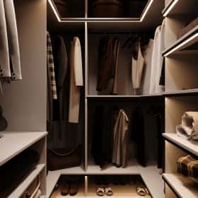 Дух Монмартра. Дизайн и ремонт квартиры 101м2 в ЖК Врубеля 4 во французской классике. Гардеробная, фото 02