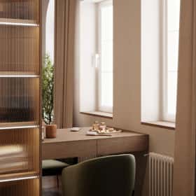 Очарование природы. Дизайн и ремонт загородного дома 116м2 в КП Британика в современном стиле. 2 этаж Спальня, фото 05