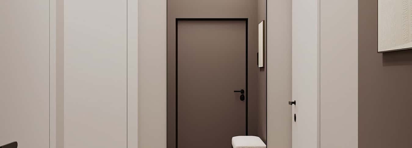 Фотографии квартир. Скандинавский акцент. Дизайн и ремонт квартиры 95м2 ЖК Садовые кварталы в современном стиле. Прихожая.