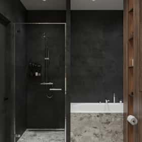 Свет и цвет. Дизайн и ремонт квартиры 105м2 в ЖК Will Towers в современном стиле. Ванная, фото 02