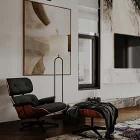 Высокие отношения. Дизайн и ремонт загородного дома 195м2 в КП Лесная поляна в современном стиле. 1 этаж Кухня-гостиная, фото 05