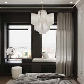 Новелла на французском. Дизайн и ремонт квартиры 67м2 в ЖК Зиларт в современном стиле с элементами французской классики. Спальня, фото 07