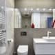 Мраморная белая стена для украшения ванной комнаты. Дизайн и ремонт квартиры в ЖК «Доминион» — Аскетичный интерьер. Фото 037