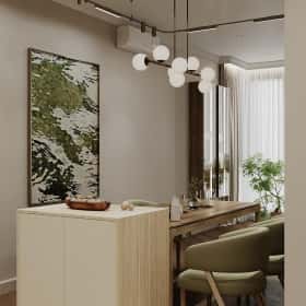 В ожидании чуда. Дизайн и ремонт квартиры 84м2 ЖК Shagal в современном стиле. Кухня-гостиная, фото 08