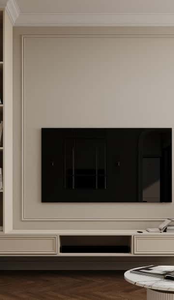 Классика с сердцем. Дизайн и ремонт квартиры 65м2 в ЖК Режиссёр в неоклассическом стиле. Гостиная, фото 03