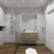 Квадратное зеркало для ванной комнаты. Дизайн и ремонт дома в КП «Антоновка» — Загородный минимализм. Фото 061