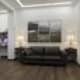 Офисный стул серого цвета  в стиле минимализм. Дизайн и ремонт квартиры в ЖК «Фили Град» — Воспоминания об Элладе. Фото 059