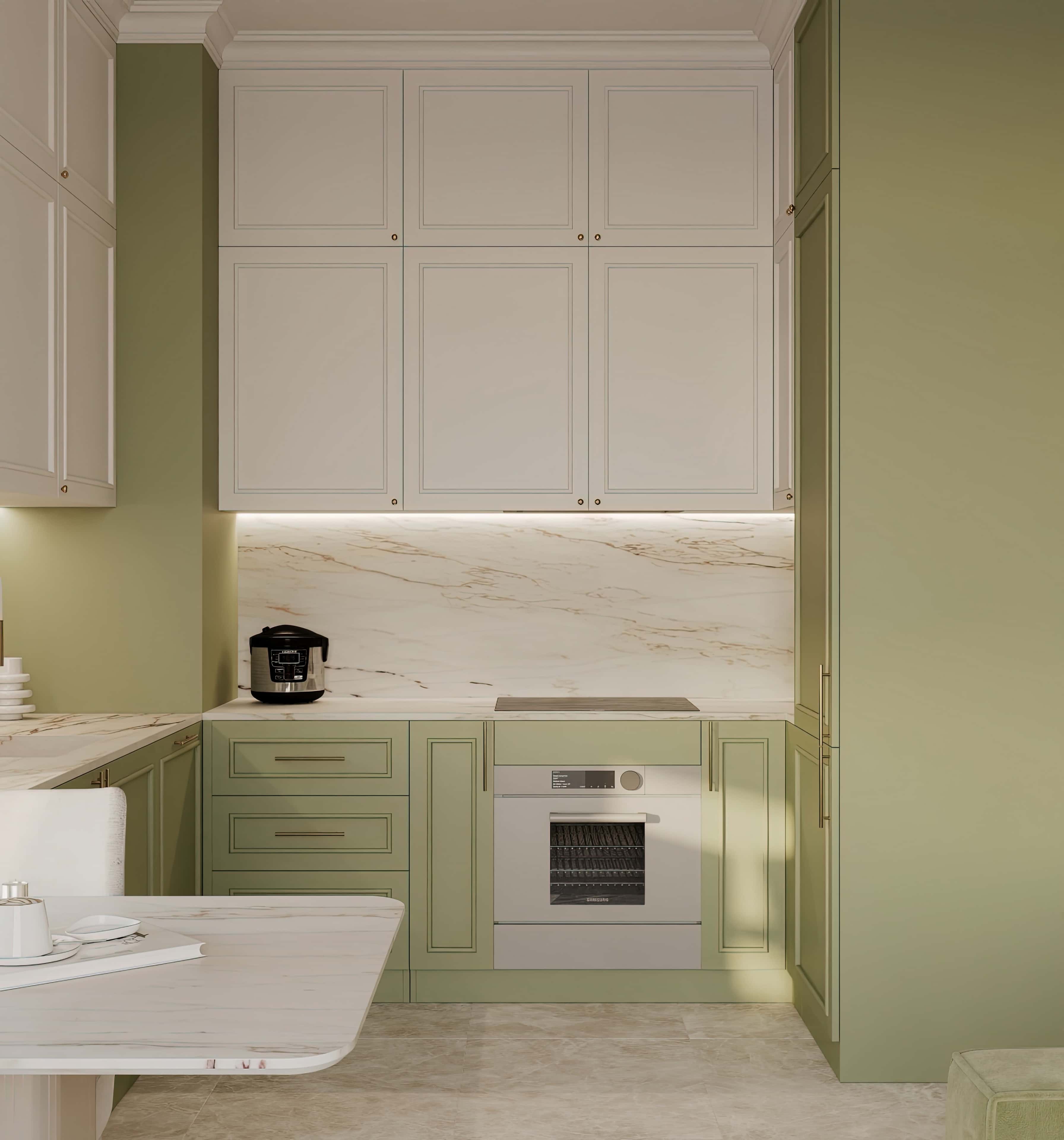 Оформление интерьера кухни-гостиной. Фото № 81039.