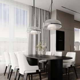 Цвета природы. Дизайн и ремонт квартиры 110м2 в ЖК Wow в современном стиле. Кухня-гостиная, фото 04