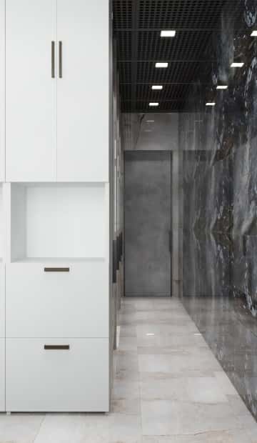 Дверь подобрали под декоративную штукатурку