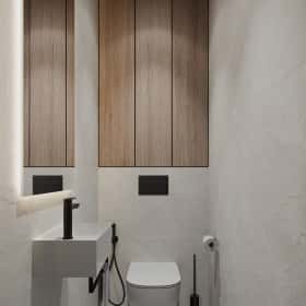 Растим чемпиона. Дизайн и ремонт квартиры 80м2 ЖК Ивантеевка 2020 в современном стиле. Санузел, фото 01