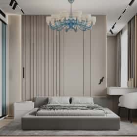 Чёрно-белая магия. Дизайн и ремонт квартиры 101м2 в ЖК Шуваловский Prima в современном стиле. Спальня