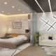 Кровать спрятанная в стенке в геометрическом стиле. Дизайн и ремонт квартиры в ЖК «Московская 21» — Сны о море. Фото 09
