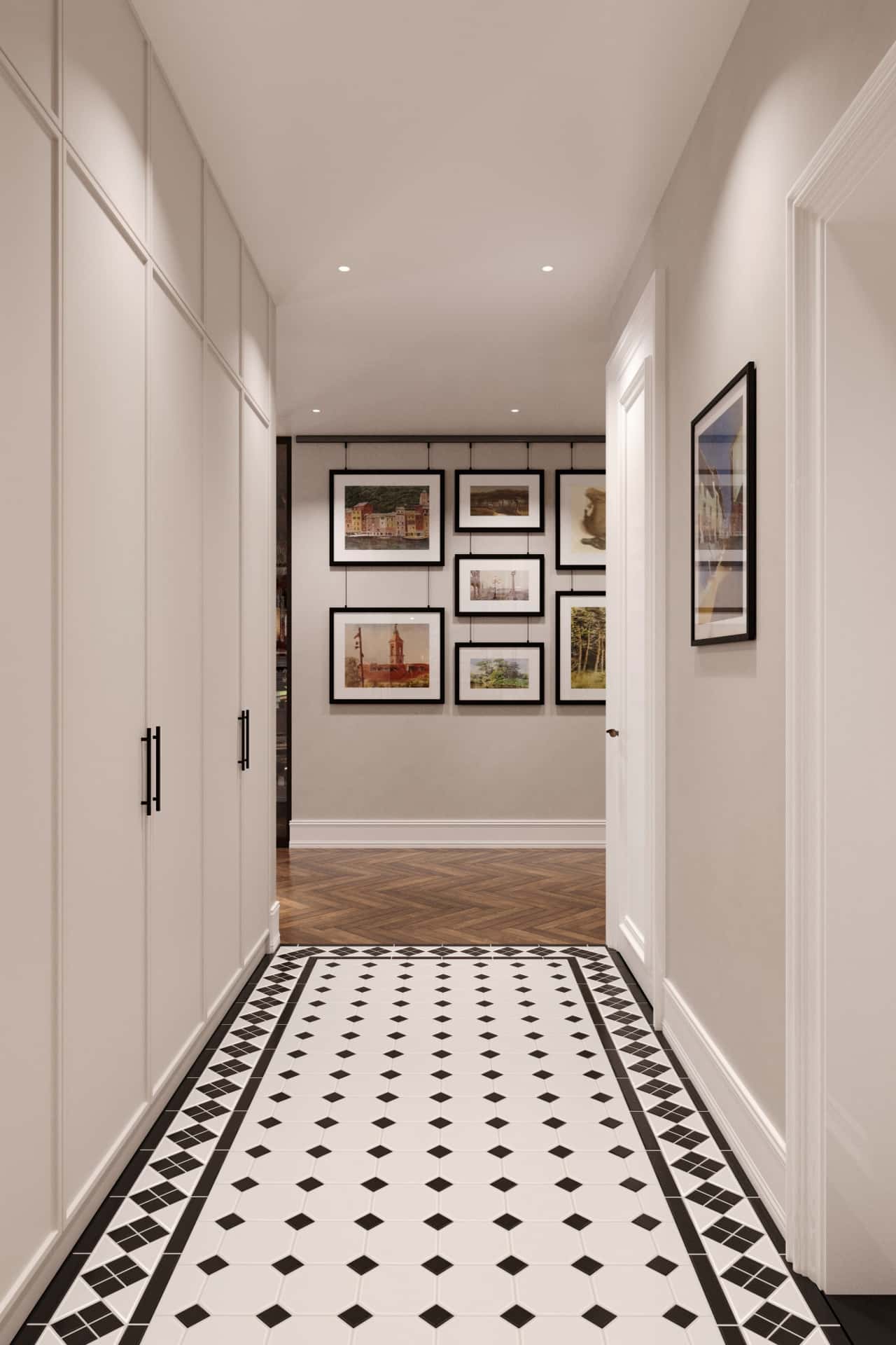 Дизайн и ремонт квартиры в ЖК Врубеля 4 — Дух Монмартра, 101 м2. Прихожая, фото 9