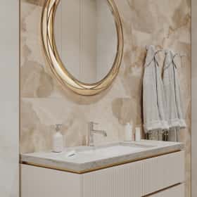 Богемная грация. Дизайн и ремонт квартиры 87м2 ЖК Режиссёр в стиле современная классика. Санузел, фото 01