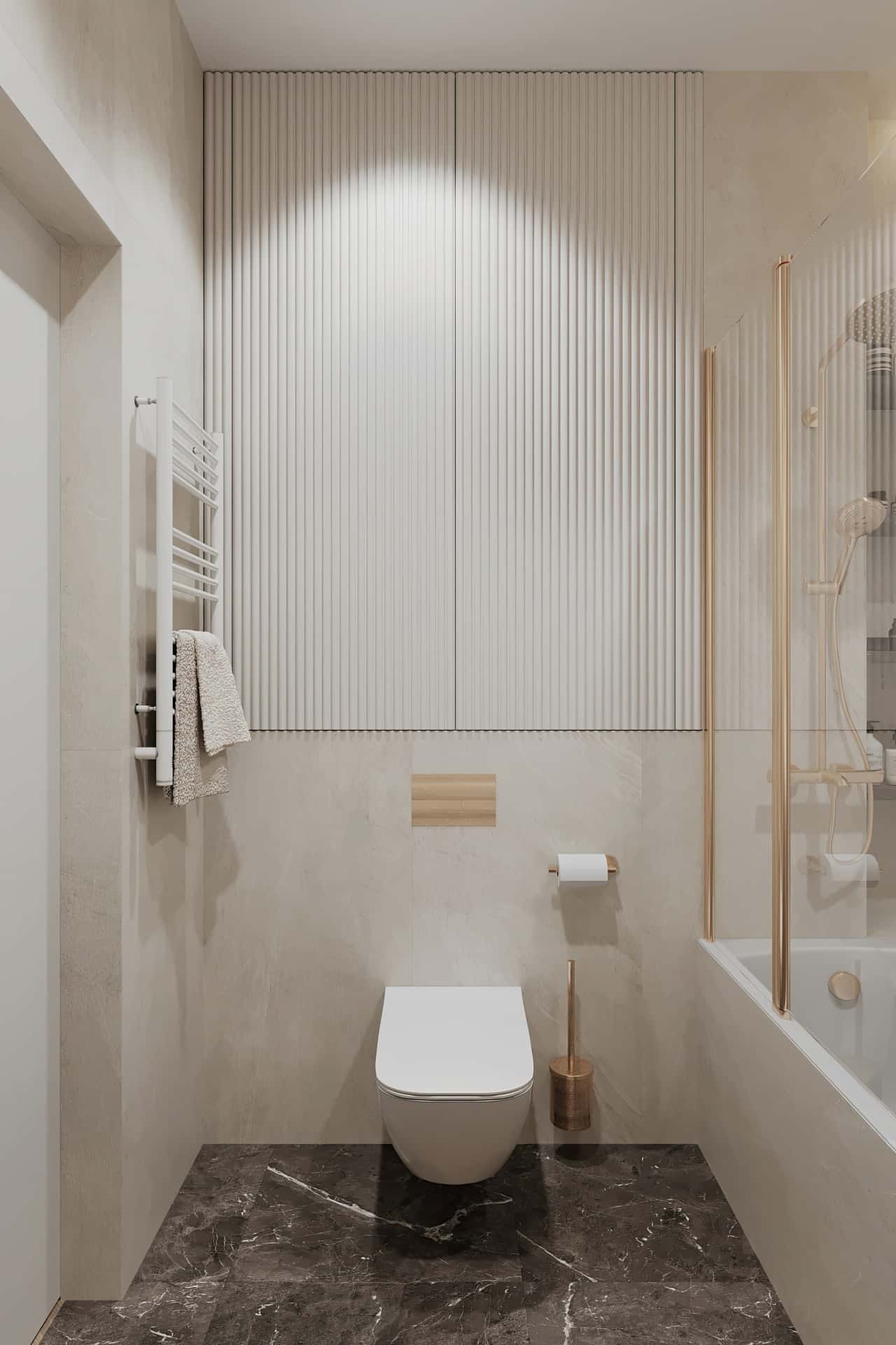 Дизайн и ремонт квартиры в ЖК Вереск — Удобство со вкусом, 88 м2. Мастер-санузел, фото 2