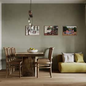 Песня в стиле кантри. Дизайн и ремонт квартиры 53м2 ЖК Вдохновение. Кухня, фото 01