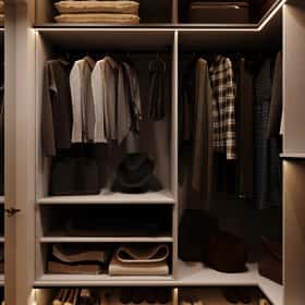 Дух Монмартра. Дизайн и ремонт квартиры 101м2 в ЖК Врубеля 4 во французской классике. Гардеробная