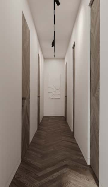 Цвета природы. Дизайн и ремонт квартиры 110м2 в ЖК Wow в современном стиле. Холл