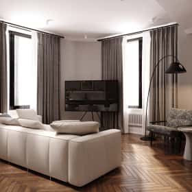 Дух Монмартра. Дизайн и ремонт квартиры 101м2 в ЖК Врубеля 4 во французской классике. Кухня-гостиная, фото 06