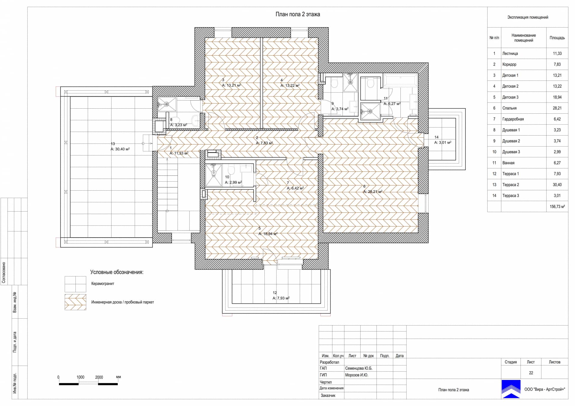 План пола 2 этажа, дом 471 м² в КП «Сорочаны»