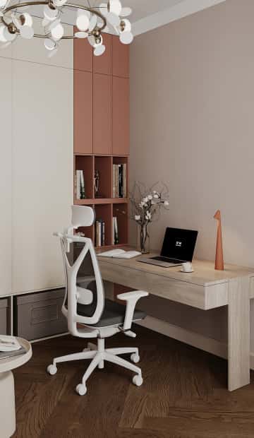 В ожидании чуда. Дизайн и ремонт квартиры 84м2 ЖК Shagal в современном стиле. Кабинет, фото 02
