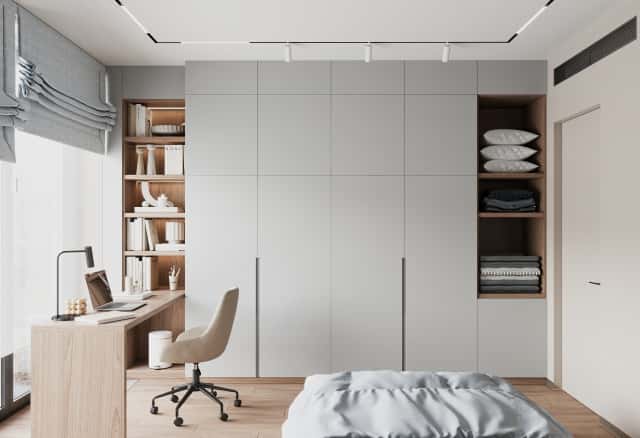 Фотографии помещений в стиле минимализм. Утончённая простота. Дизайн и ремонт квартиры 123м2 ЖК Джаз в стиле современный минимализм. Комната девочки, фото 01.