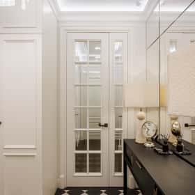 Американская классика. Дизайн и ремонт квартиры 119м2 ЖК Диалог в американском классическом стиле. Прихожая и холл, фото 03