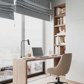 Утончённая простота. Дизайн и ремонт квартиры 123м2 ЖК Джаз в стиле современный минимализм. Комната девочки, фото 04