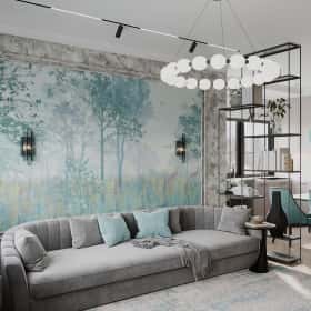 Диалог поколений. Дизайн и ремонт квартиры 93м2 ЖК Хэдлайнер в неоклассике. Кухня-гостиная, фото 02