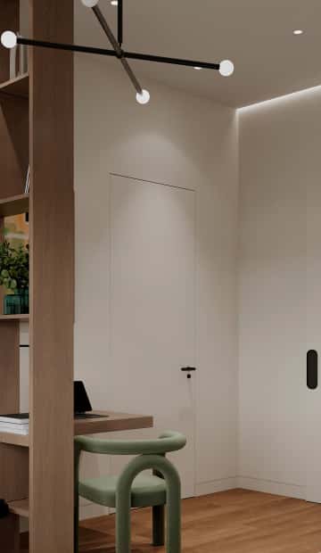 Объятия моря. Дизайн и ремонт квартиры 91м2 ЖК Событие в современном эко-стиле. Кабинет, фото 05