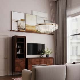 Фотографии кухонь-гостиных. Квартира с мезонином. Дизайн и ремонт квартиры 89м2 ЖК Джаз в современном. Кухня-гостиная, фото 03.