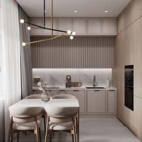 Ода современности. Дизайн и ремонт квартиры 63м2 ЖК Рассказово в современном стиле. Кухня, фото 01